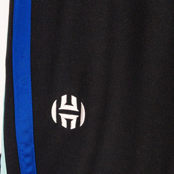 Adidas Harden Jogger Pants Men’s XL (Fits 29W) Black Cropped Multicolor Stripe - Picture 2 of 13